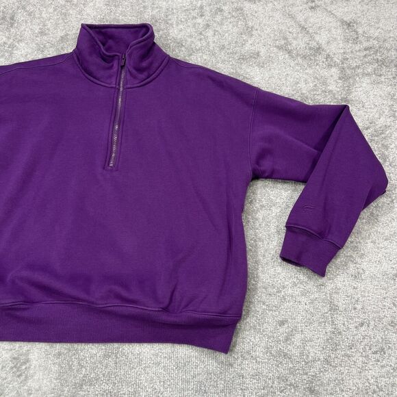Fabletics Women’s 1/4 Zip Sweatshirt Pullover Size Large Purple Athleisure - Picture 3 of 12
